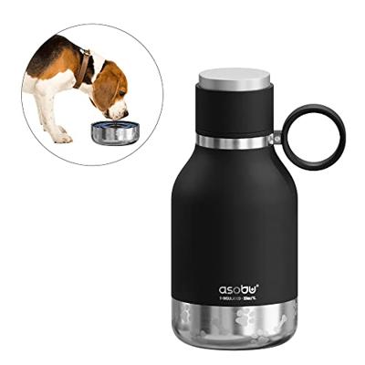 Asobu - Dog Bowl - Edelstahlflasche with Hundenapf 1 Liter black