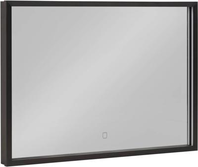 Saqu Nero Spiegel met LED verlichting en verwarming Mat Zwart 80x60 cm Saqu Nero Spiegel met LED verlichting en verwarming Mat Zwart 80x60 cm