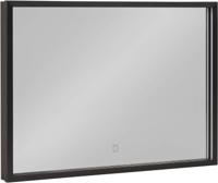 Saqu Nero Spiegel met LED verlichting en verwarming Mat Zwart 80x60 cm - thumbnail