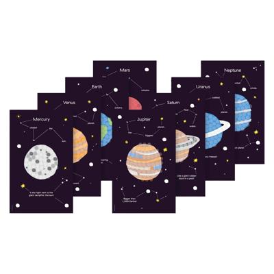 Playmais mosaic kaarten versieren zonnestelsel