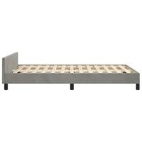 Bedframe zonder matras 120x190 cm fluweel lichtgrijs - thumbnail