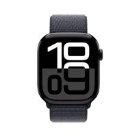 Apple Watch Series 10 (GPS 46 mm) Smartwatch - Kast van gitzwart aluminium - Inkt geweven sportbandje. Conditie bijhouden, Ecg-app, always on Retina-display, CO₂-neutraal - thumbnail