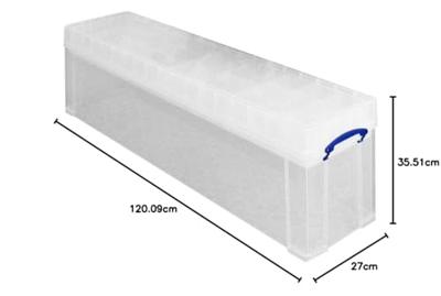 Really Useful Box opbergdoos 77 liter met 2 dividers, transparant