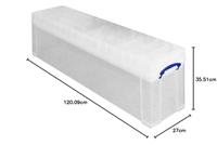 Really Useful Box opbergdoos 77 liter met 2 dividers, transparant - thumbnail