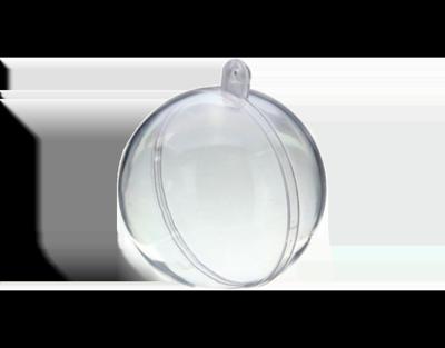 Kerstbal deelbaar transparant - 80mm