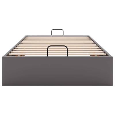 Bedframe zonder matras 80x200 cm kunstleer grijs