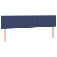 Boxspring met matras stof blauw 80x200 cm - thumbnail