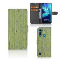 Motorola G8 Power Lite | Book Style Case | Green Wood - thumbnail
