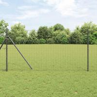 VidaXL Euro hek grijs 1,4 x 10 m pvc-gecoat ijzer - thumbnail