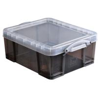 Really Useful Box opbergdoos18 liter, transparant gerookt - thumbnail