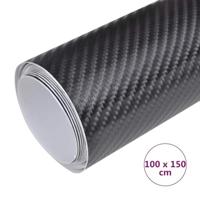VidaXL Autofolie 4d 100x150 cm zwart - thumbnail