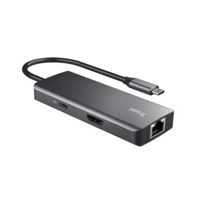 Trust DALYX 6-IN-1 MULTIPORT ADAPTER USB-C dockingstation Geschikt voor merk (dockingstation): Universeel