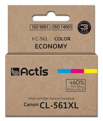 Actis KC-561 Canon printerinkt, vervanging Canon CL-561XL; Supreme; 18ml; blauw, paars, geel. Print 60% meer dan de OEM. Actis KC-561 Canon printerinkt, vervanging Canon CL-561XL; Supreme; 18ml; blauw, paars, geel. Print 60% meer dan de OEM.
