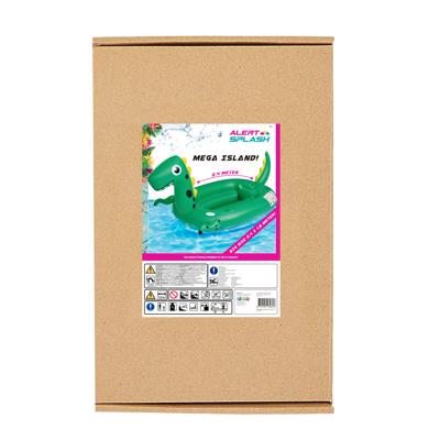 Alert splash mega opblaasbaar dino eiland 240x180 cm