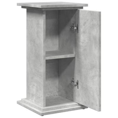 VidaXL Sokkel met opbergruimte 31x30x60 cm bewerkt hout betongrijs VidaXL Sokkel met opbergruimte 31x30x60 cm bewerkt hout betongrijs