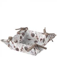 Ambiente broodmand pine cones wit - thumbnail