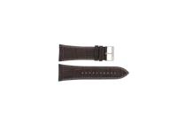 Lorus horlogeband VD57-X023 Leder Bruin 28mm + wit stiksel - thumbnail