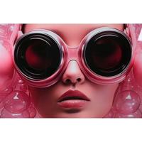 Schilderij Home ESPRIT Roze Bedrukt 120 x 4 x 120 cm - thumbnail