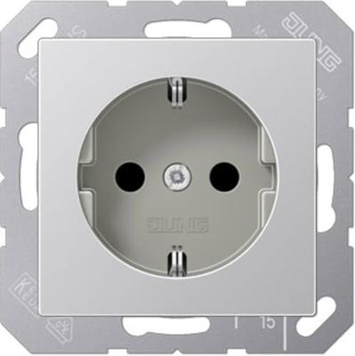 Jung A1520KIAL Wandcontactdoos Inzetstuk 1-voudig Aluminium 1 stuk(s)