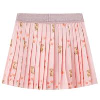 Kinderplooirok met print 116 lichtoranje - thumbnail