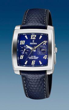 Horlogeband Festina F16182-A Leder Blauw 22mm Horlogeband Festina F16182-A Leder Blauw 22mm