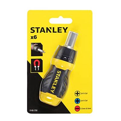 Stanley 0-66-358 Multibit Stubby Schroevendraaier Ratel - thumbnail