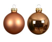 Kerstballen glas d3,5 cm brandy 16 st Decoris - Decoris - thumbnail