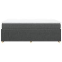 Boxspring met matras stof donkergrijs 90x200 cm - thumbnail