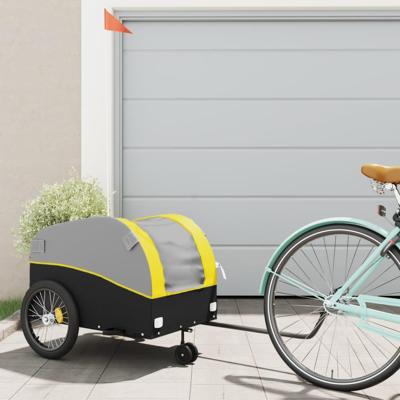 Fietstrailer 45 kg ijzer zwart en geel Fietstrailer 45 kg ijzer zwart en geel
