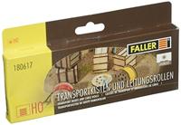 Faller 180617 H0 transportkisten en kabelrollen (elk 4 stuks) Bouwpakket - thumbnail