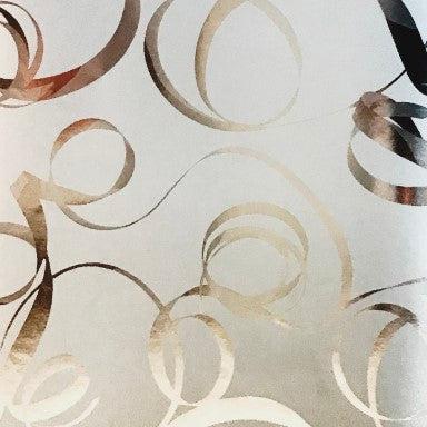 Cadeaupapier - Geschenkpapier - Metallic silver ribbon mat silver 30 cm