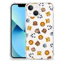Doorzichtige Silicone Hoesje voor iPhone 13 mini Dieren Emojis - thumbnail
