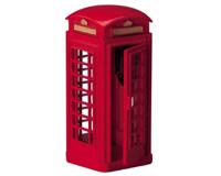 Lemax telephone booth kerstdorp accessoire 2004 - thumbnail