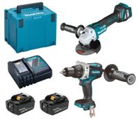 Makita DLX2255TJ Combiset - DDF486 Accuboormachine + DGA513 Haakse Slijper | 18v 5.0Ah Li-ion - thumbnail