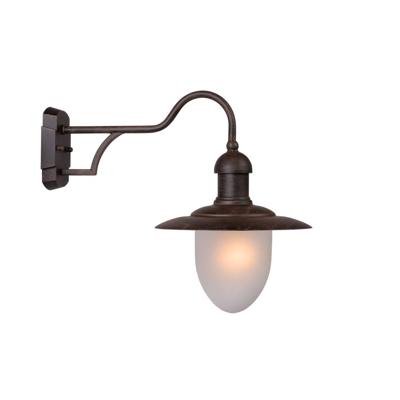 Lucide ARUBA - Wandlamp Binnen/Buiten - Ø 25 cm - 1xE27 - IP44 - Roest bruin