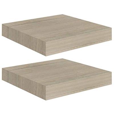 VidaXL Wandschappen zwevend 2 st 23x23,5x3,8 cm mdf eikenkleurig VidaXL Wandschappen zwevend 2 st 23x23,5x3,8 cm mdf eikenkleurig