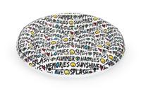 Bestway Rond Luchtbed Zomerteksten - 188 x 188 x 25 cm - thumbnail