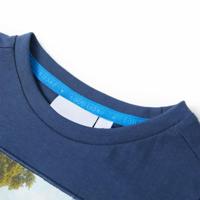 Kindershirt 140 donkerblauw - thumbnail