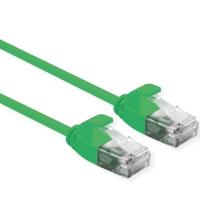 ROLINE UTP Data Center Patchkabel Cat.6A (Class EA), LSOH, extra dun, groen, 0,3 m - thumbnail