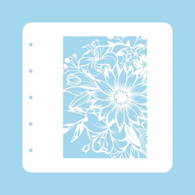 Nellie's Choice • flowers a6 stencil for magnetic colour set flower-1