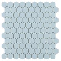 Mozaiek hexagon light blue 3.5x3.5cm - thumbnail