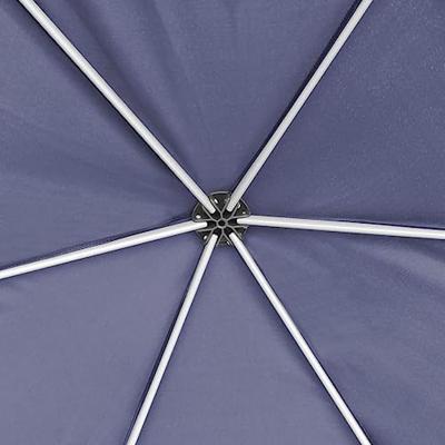 VidaXL Partytent met zijwanden pop-up zeshoekig 3,6x3,1 m donkerblauw - thumbnail