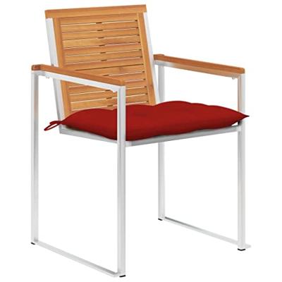 Tuinstoelen 8 st met kussens massief acaciahout