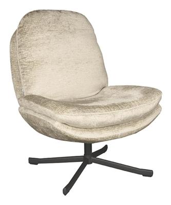 LABEL51 Draaifauteuil 'Noel' Elegance stof, kleur Beige