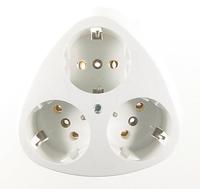 KOPP - Wandcontactdoos - Standard - Opbouw - 3-voudig Stopcontact - Randaarde - Arctic Glans Wit - thumbnail