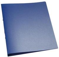 Q-CONNECT ringmap, PP, 2 ringen, 25 mm, transparant blauw - thumbnail