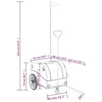 Fietstrailer 30 kg ijzer zwart en blauw - thumbnail