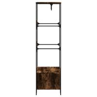 Kledingkast 90x50x180 cm bewerkt hout gerookt eikenkleurig - thumbnail