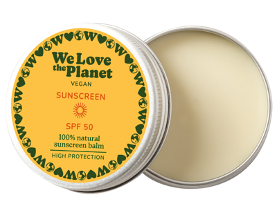 We Love The Planet Zonnebrand - blik - spf50 - vegan - 35g We Love The Planet Zonnebrand - blik - spf50 - vegan - 35g