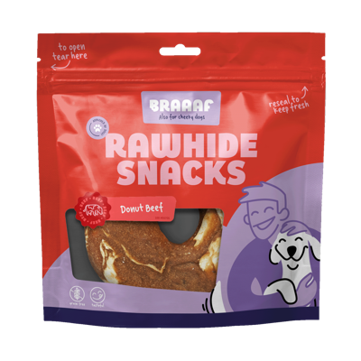 Braaaf Rawhide Donut Rund & Vis Braaaf Rawhide Donut Rund & Vis